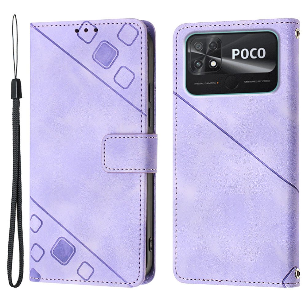 PT005 YB Imprinting Series-6 Phone Case for Xiaomi Poco C40 4G Flip Stand PU Leather Phone Cover with Wallet PT005 YB Imprinting Series-6 Phone Case for Xiaomi Poco C40 4G Flip Stand PU Leather Phone Cover with Wallet